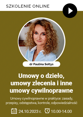 Szkolenie: Umowy o dzieło, umowy zlecenia i inne umowy cywilnoprawne