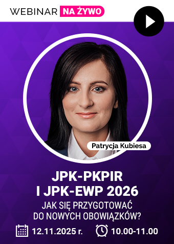 Webinar: JPK-PKPiR i JPK-EWP 2026 – jak się przygotować do nowych obowiązków? + certyfikat gwarantowany