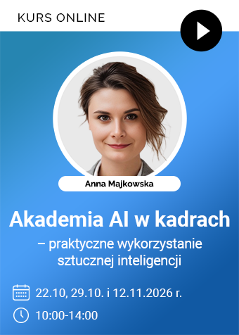 Kurs online: Akademia AI w kadrach – praktyczne wykorzystanie sztucznej inteligencji